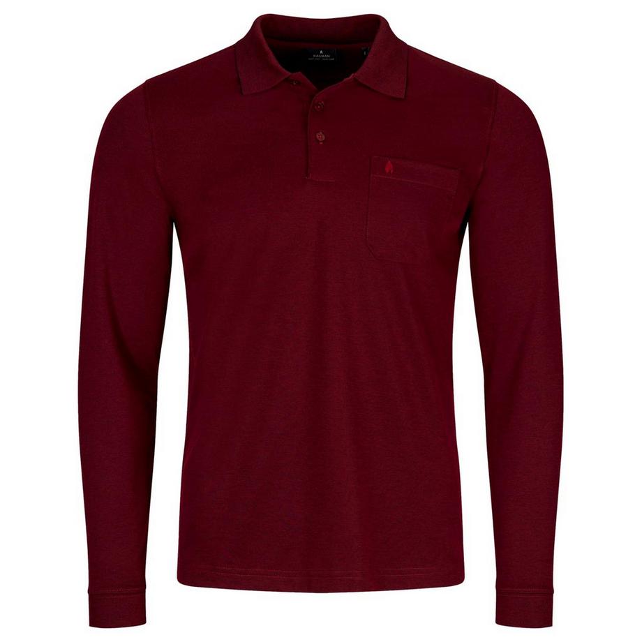 Ragman Soft Knit Langarm Polo Shirt  