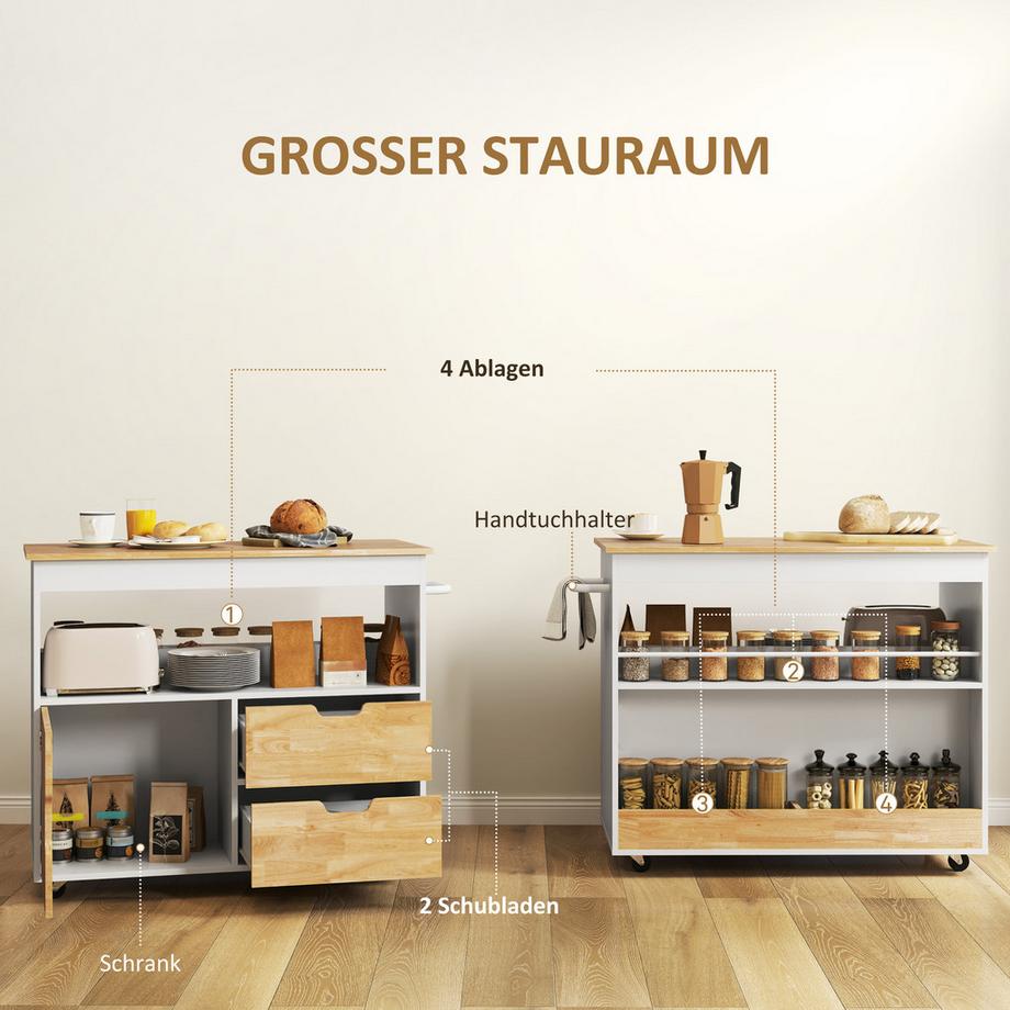 HOMCOM Chariot de cuisine  