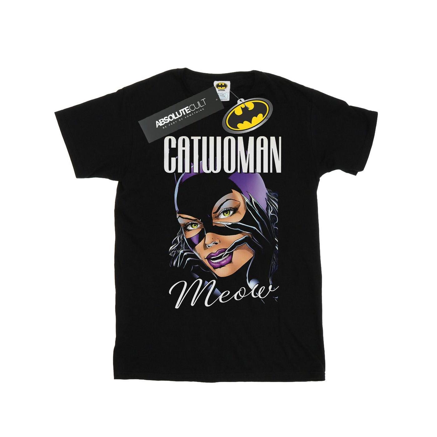 Image of Batman Catwoman Feline Fatale Tshirt Jungen Schwarz 128