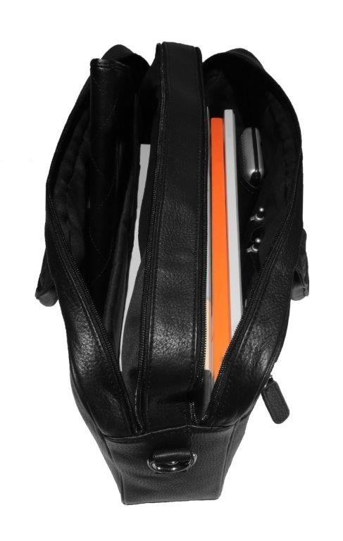 Dermata Lederwaren  Aktenmappe / Laptop-Tasche aus Vollrindleder 