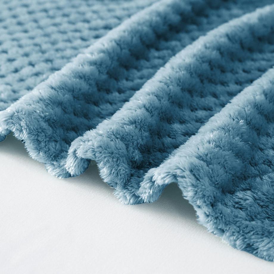 Alopini Couverture polaire super douce et chaude motif gaufré  