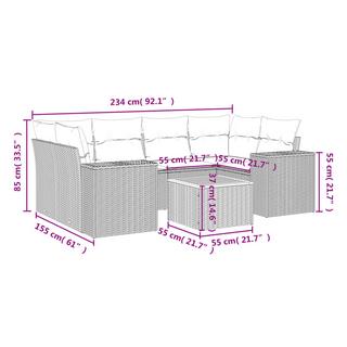 VidaXL Garten sofagarnitur poly-rattan  