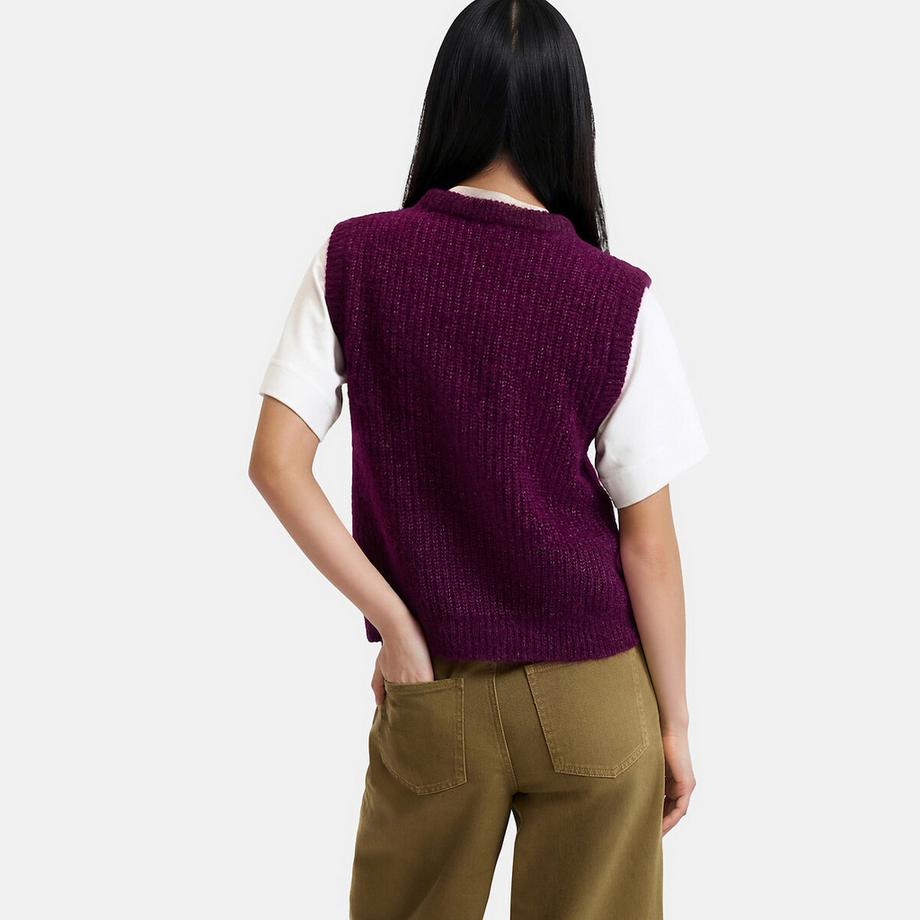 La Redoute Collections Pull sans manches col rond en alpaga mélangé  