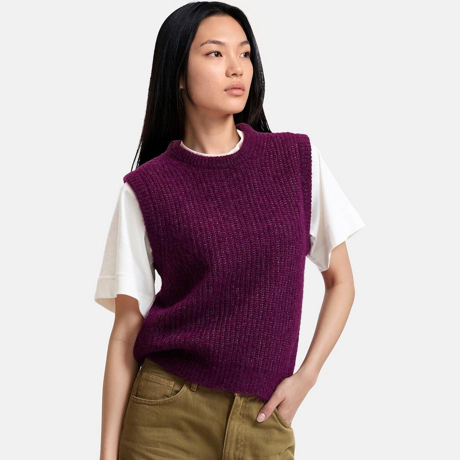 La Redoute Collections Pull sans manches col rond en alpaga mélangé  