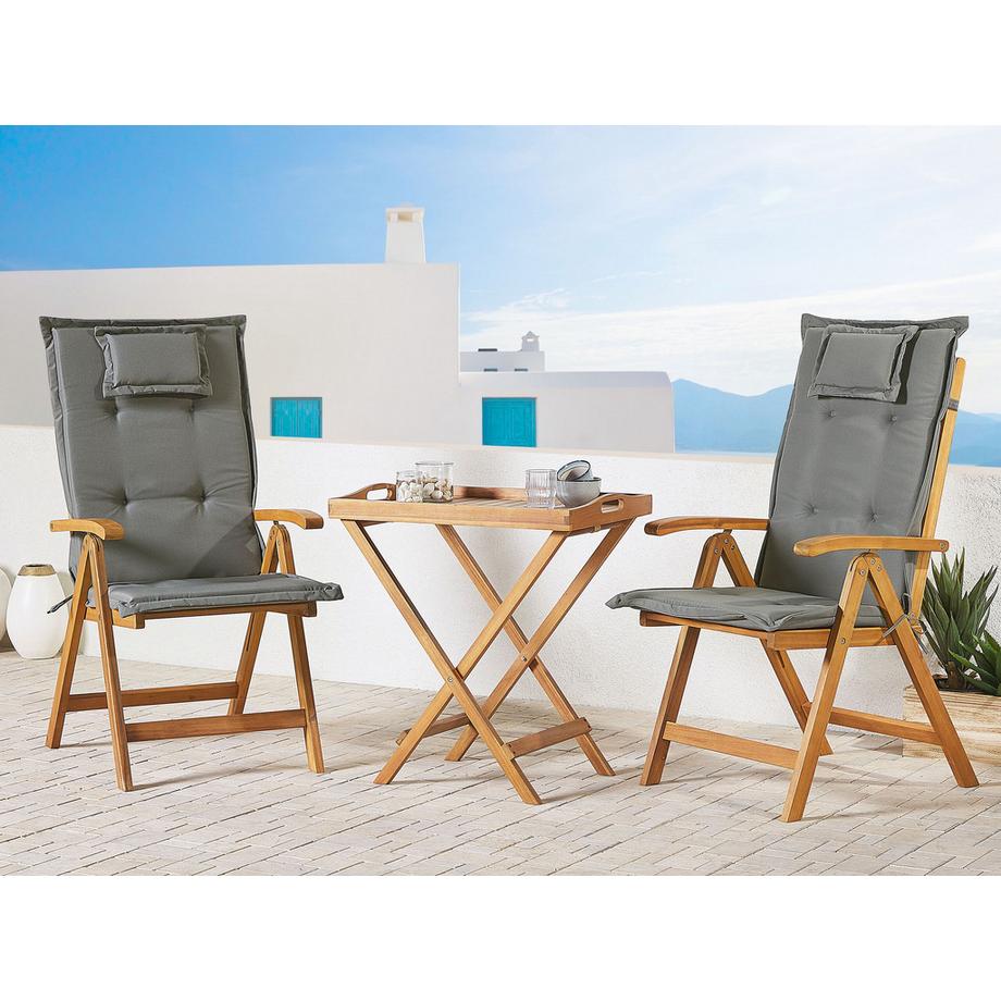 Beliani Sitzauflagen 2er Set aus Polyester Skandinavisch JAVA/AMANTEA  