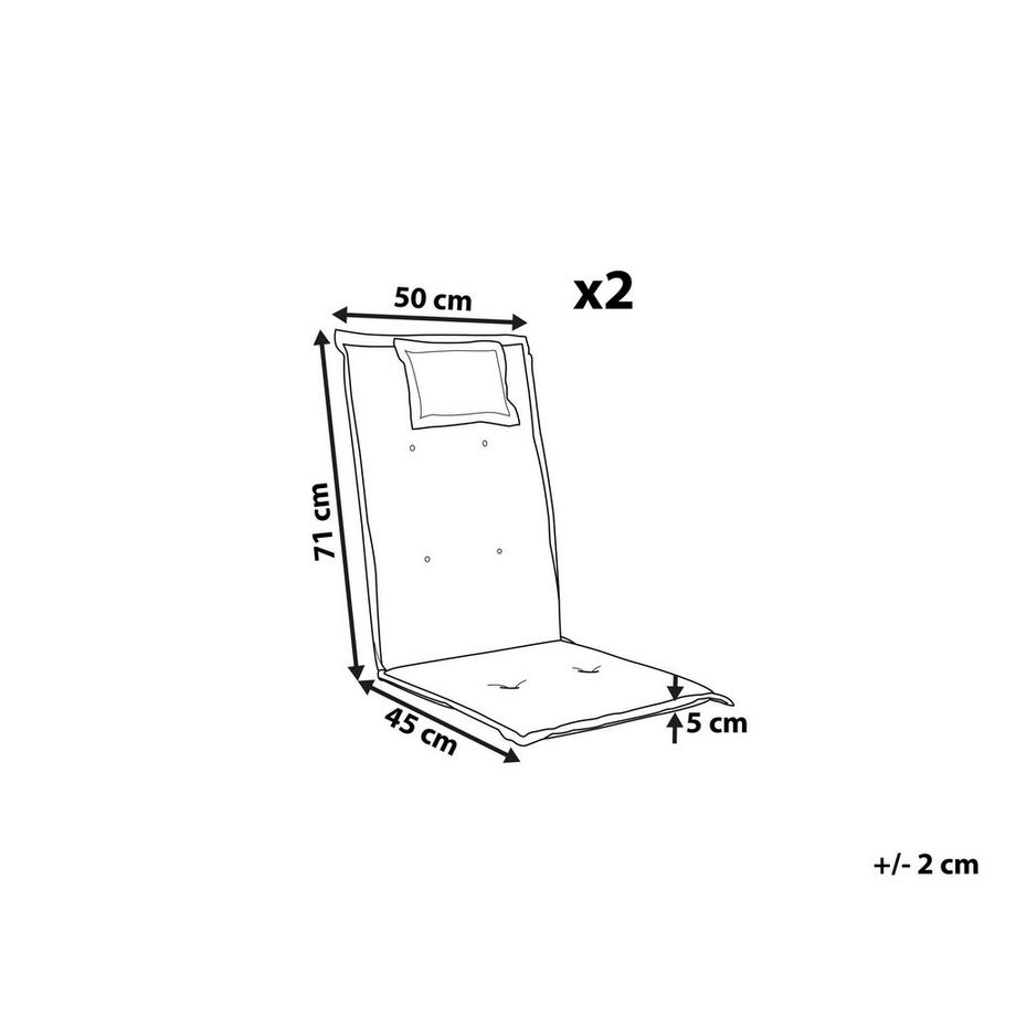 Beliani Sitzauflagen 2er Set aus Polyester Skandinavisch JAVA/AMANTEA  