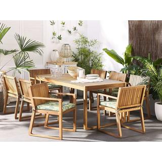 Beliani Lot de 8 coussins pour chaises de jardin en Polyester Moderne SASSARI  