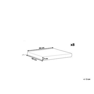 Beliani Set di 8 cuscini da seduta en Poliestere Moderno SASSARI  