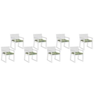 Beliani Lot de 8 coussins d'assise en Polyester Moderne SASSARI  