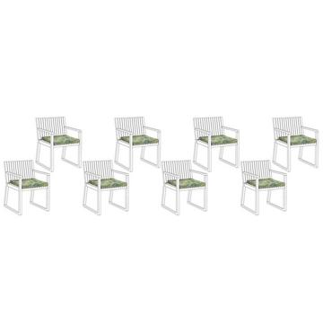 Lot de 8 coussins d'assise en Polyester Moderne SASSARI