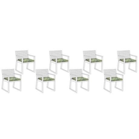 Beliani Lot de 8 coussins d'assise en Polyester Moderne SASSARI  