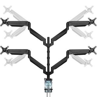 Tectake  Monitor Tischhalterung für 4 Monitore von 13" bis 32" 