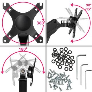 Tectake  Monitor Tischhalterung für 4 Monitore von 13" bis 32" 