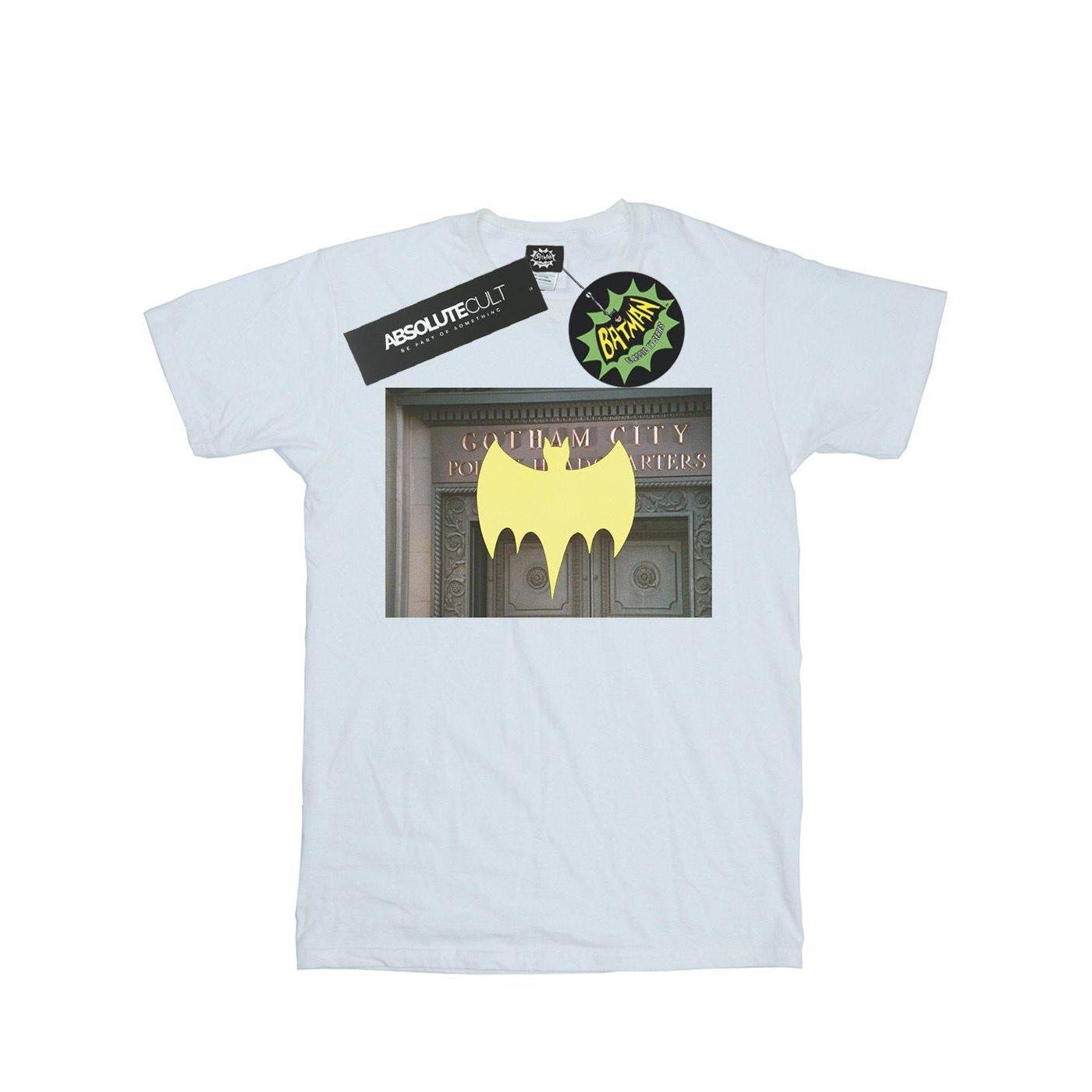 Image of Batman Tv Series Gotham City Police Tshirt Herren Weiss L