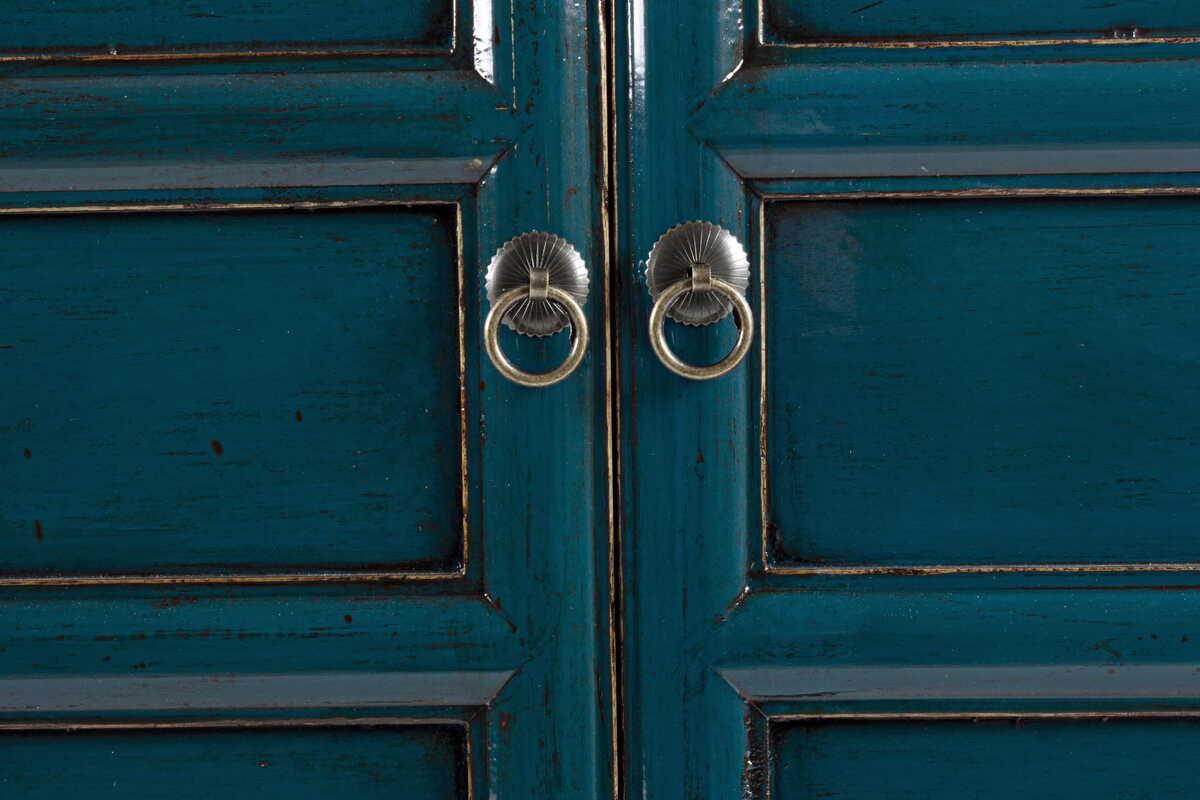 mutoni Sideboard Jinan Blau 4 Türen  