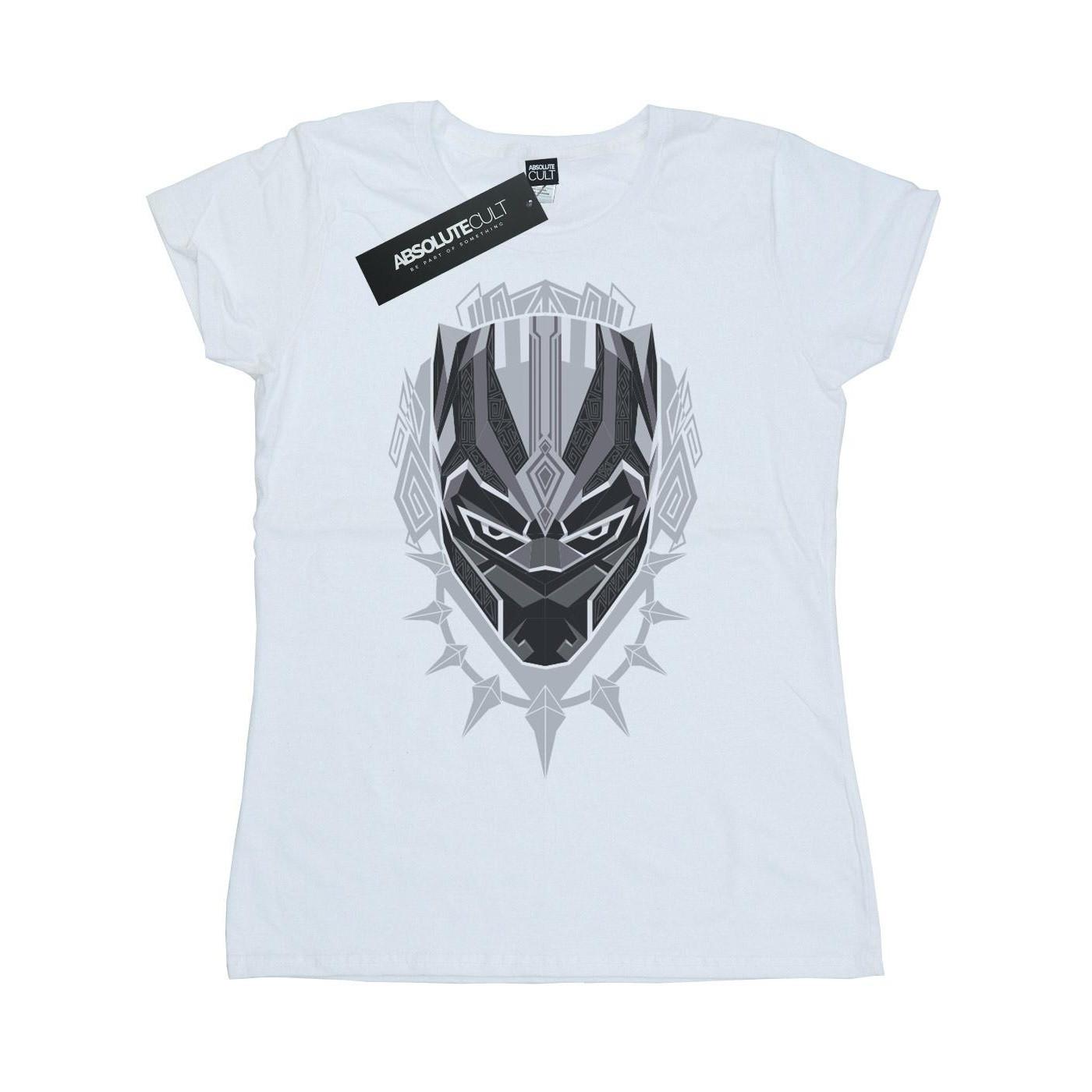 Image of Black Panther Head Tshirt Damen Weiss XXL