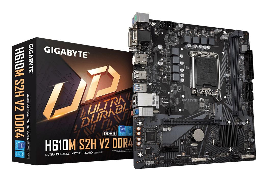 Gigabyte  H610M S2H V2 DDR4 Motherboard Intel H610 Express LGA 1700 micro ATX 