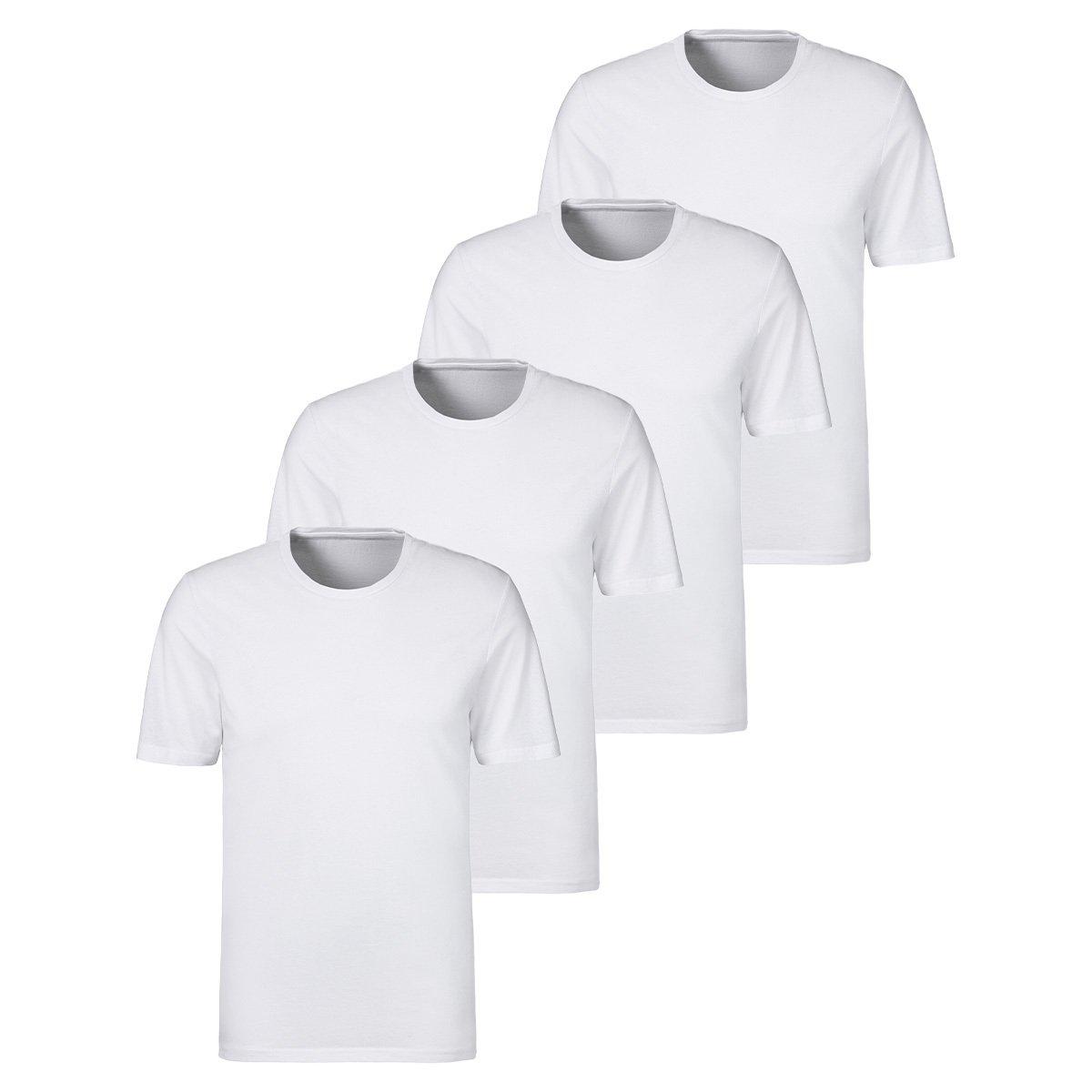Image of 4er Pack Basic - Unterhemd Shirt Kurzarm Herren Weiss XXL