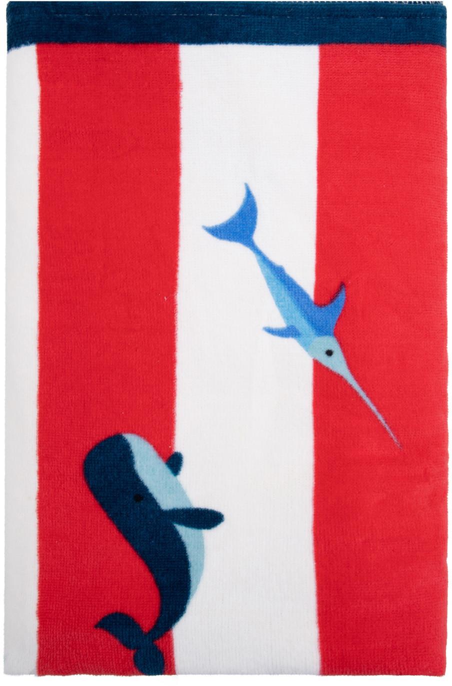 Swim Essentials  Luxe Beach Poncho rouge Whale 