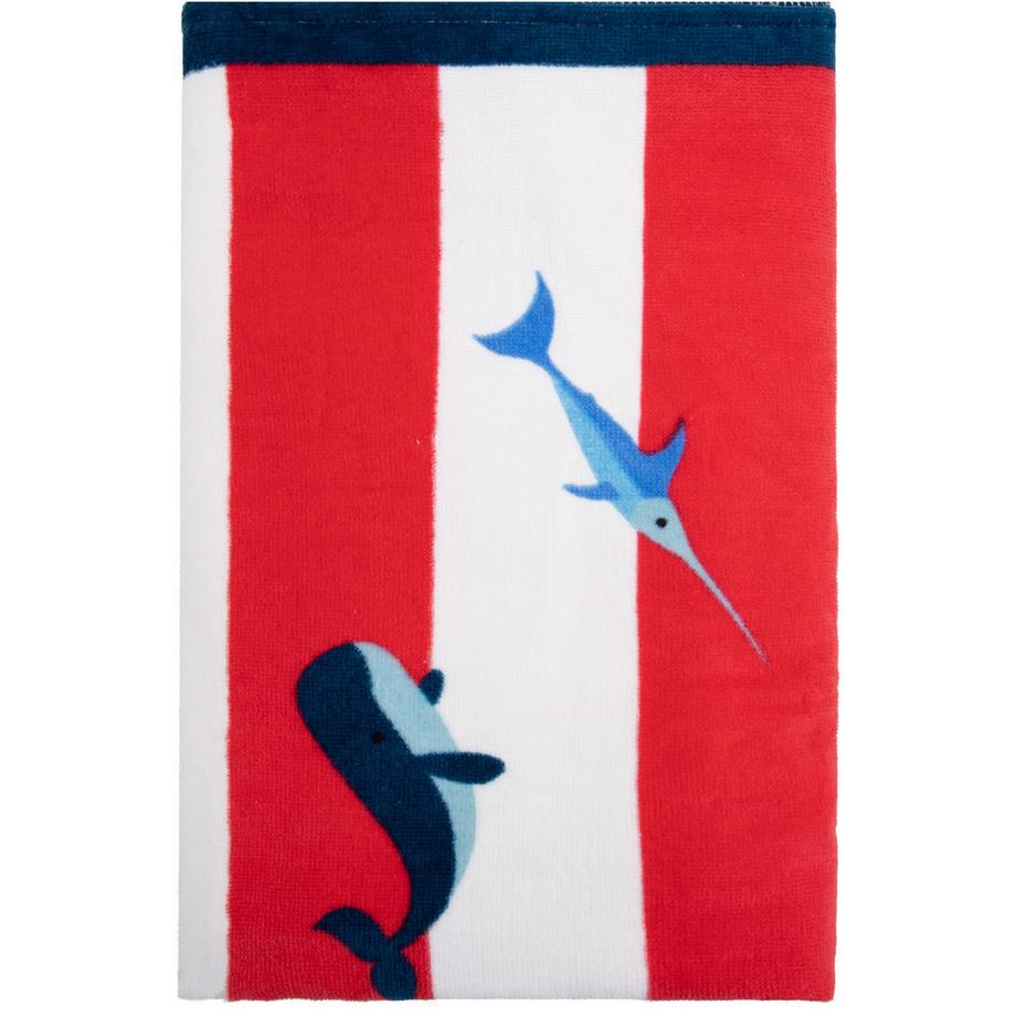 Swim Essentials  Luxe Beach Poncho Red Whale 