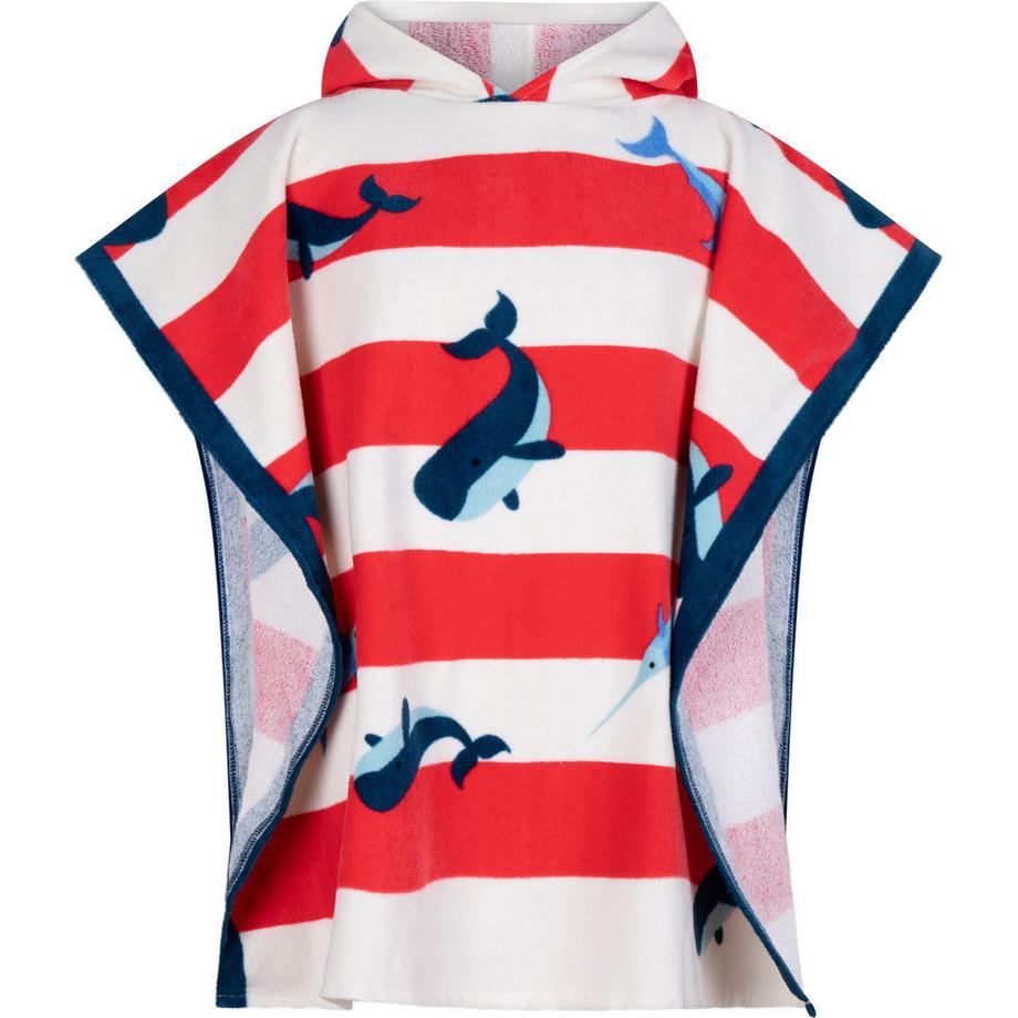 Swim Essentials  Luxe Beach Poncho Red Whale 