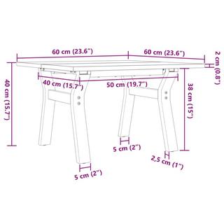 VidaXL Couchtisch kiefernholz  