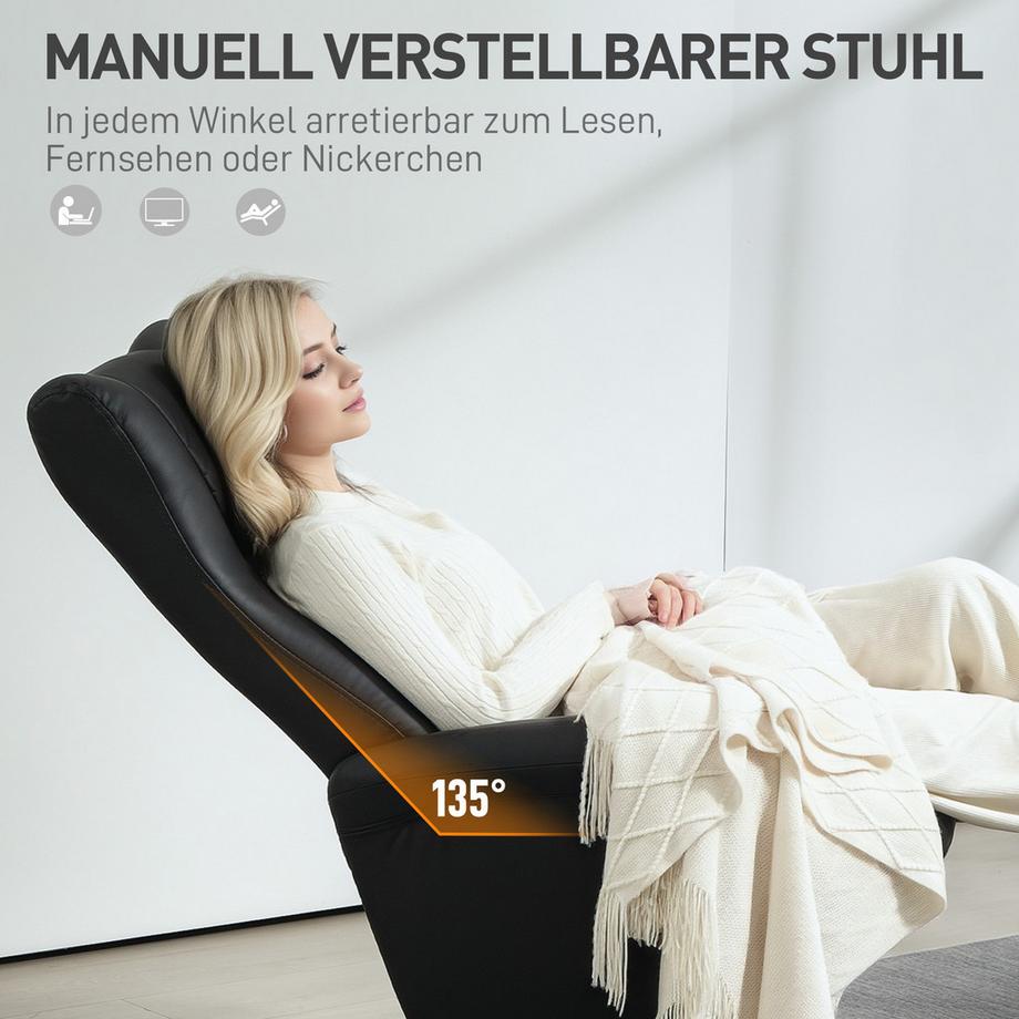 HOMCOM Relaxsessel mit Hocker  