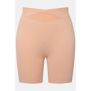 Ulla Popken  Pantaloncino modellante a vita alta con effetto incrociato e alta fascia in mesh 