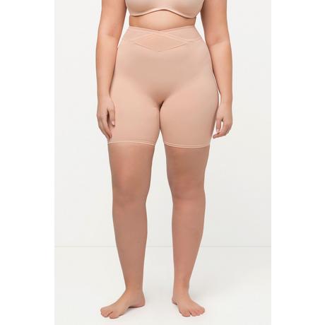 Ulla Popken  Pantaloncino modellante a vita alta con effetto incrociato e alta fascia in mesh 