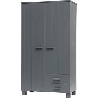 mutoni Armoire Dennis avec tiroirs pin gris acier  