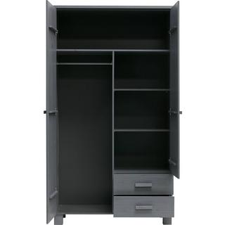 mutoni Armoire Dennis avec tiroirs pin gris acier  