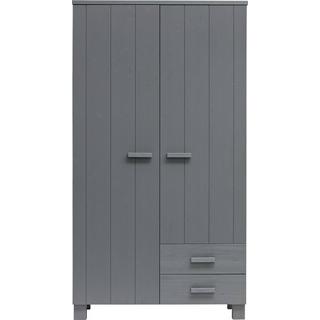 mutoni Armoire Dennis avec tiroirs pin gris acier  