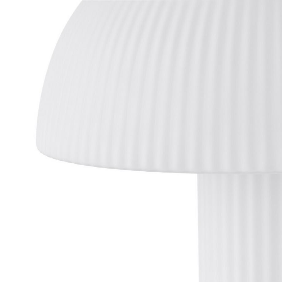 La Redoute Intérieurs Lampe champignon verre opalin strié H41  
