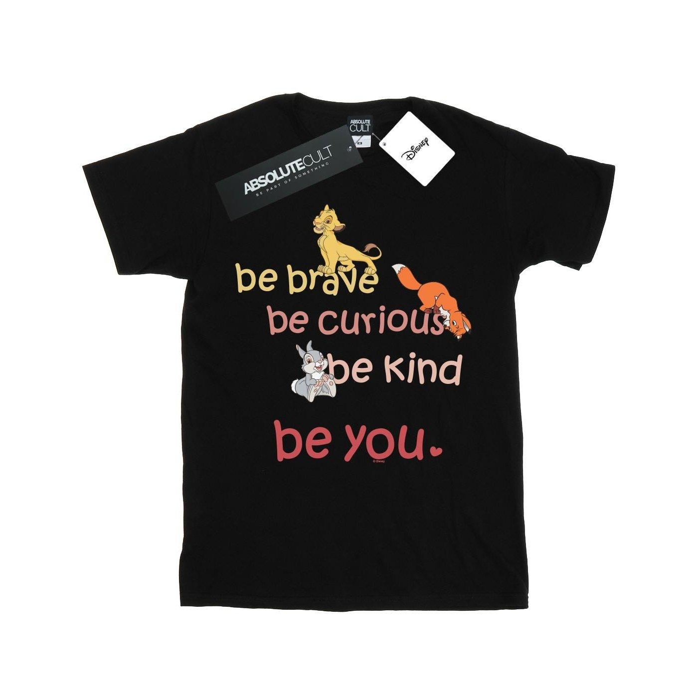 Image of Be Brave Be Curious Tshirt Unisex Schwarz 104