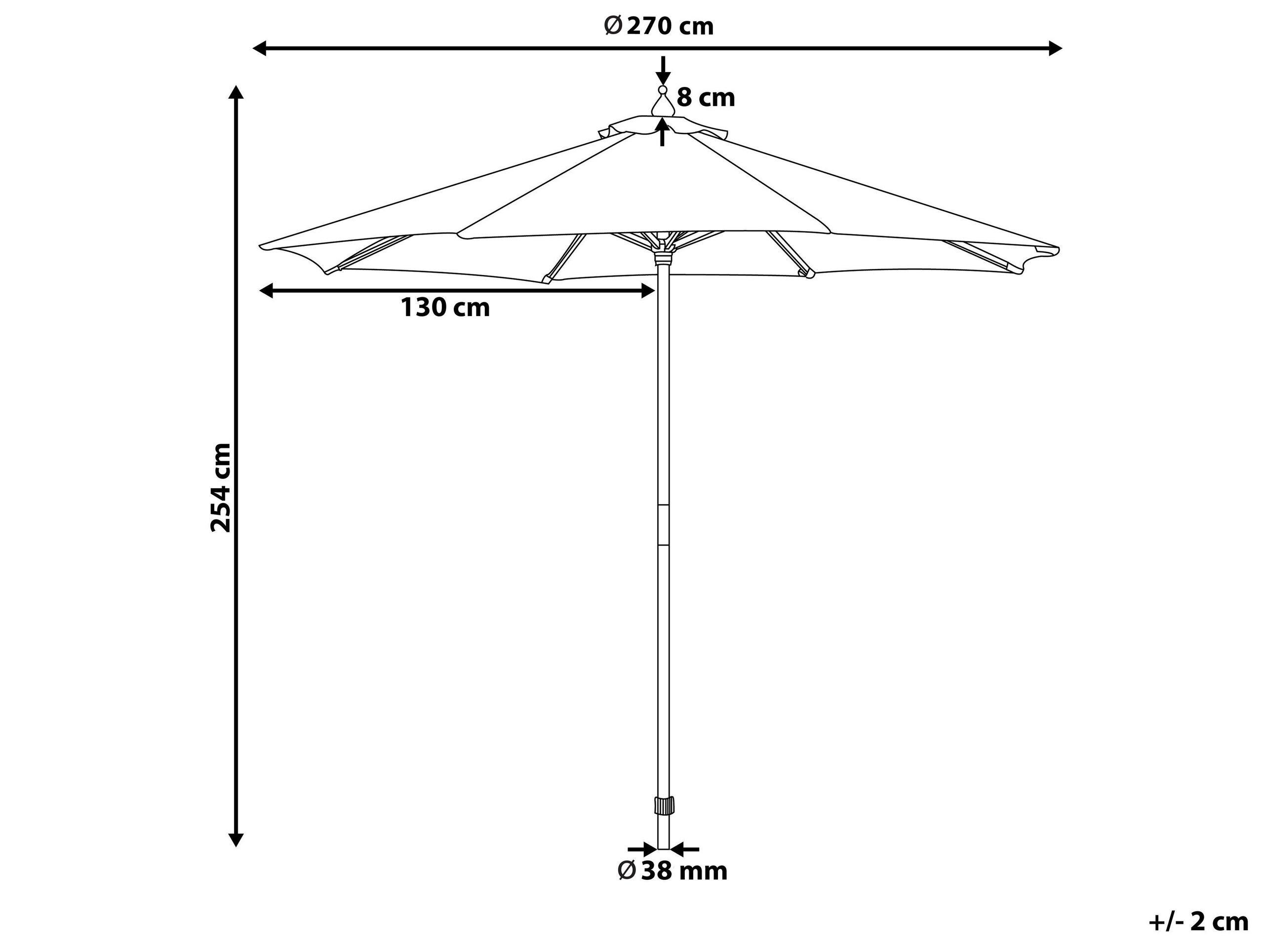 Beliani Marktschirm aus Polyester TOSCANA  