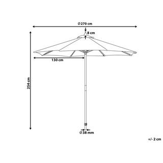 Beliani Marktschirm aus Polyester TOSCANA  