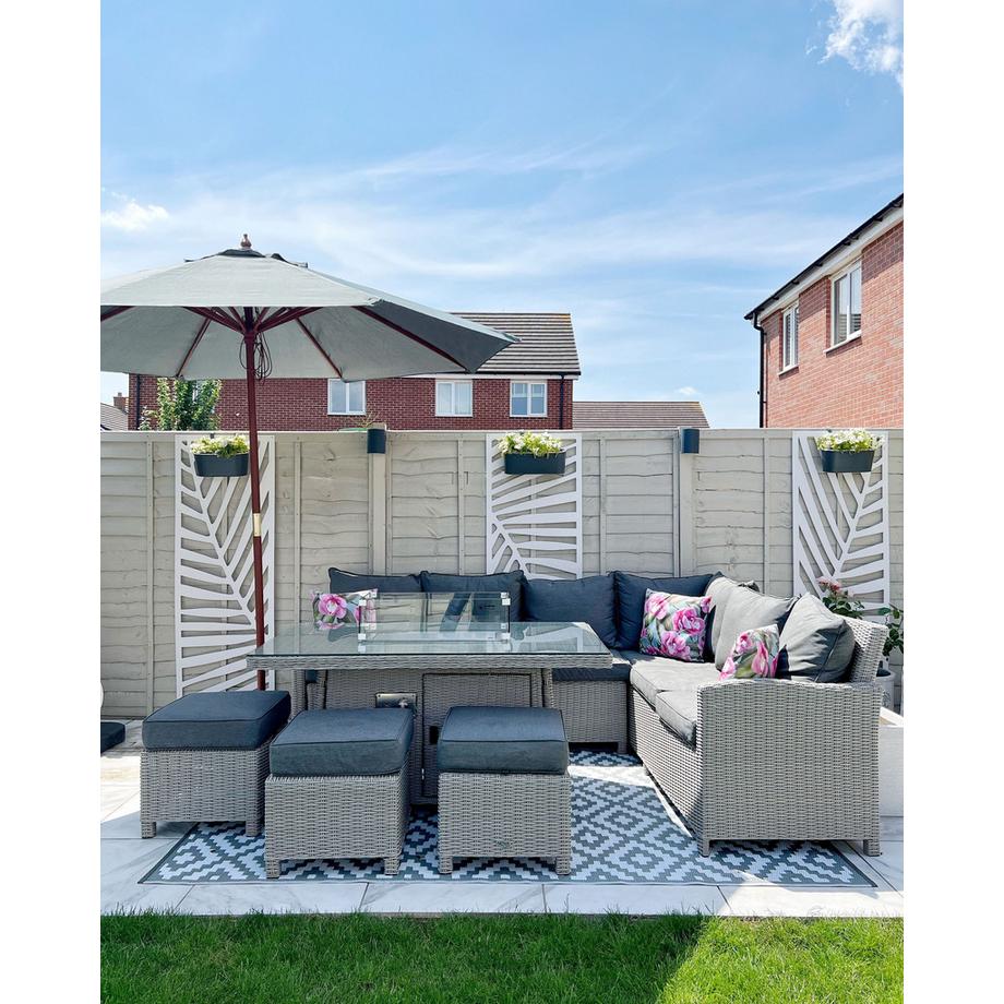 Beliani Parasol de jardin en Tissu TOSCANA  