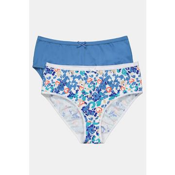 Slips, lot de 2, uni/motif léopard