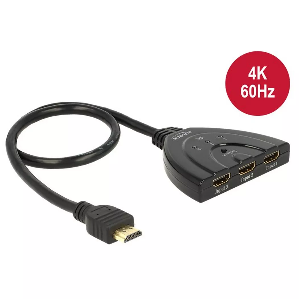 DeLock - Delock 18600 Video-switch Hdmi, Schwarz