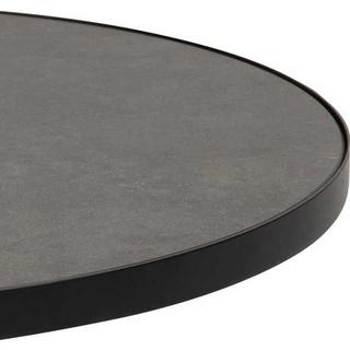 mutoni Table basse Eliot verre céramique noir rond 65x65  