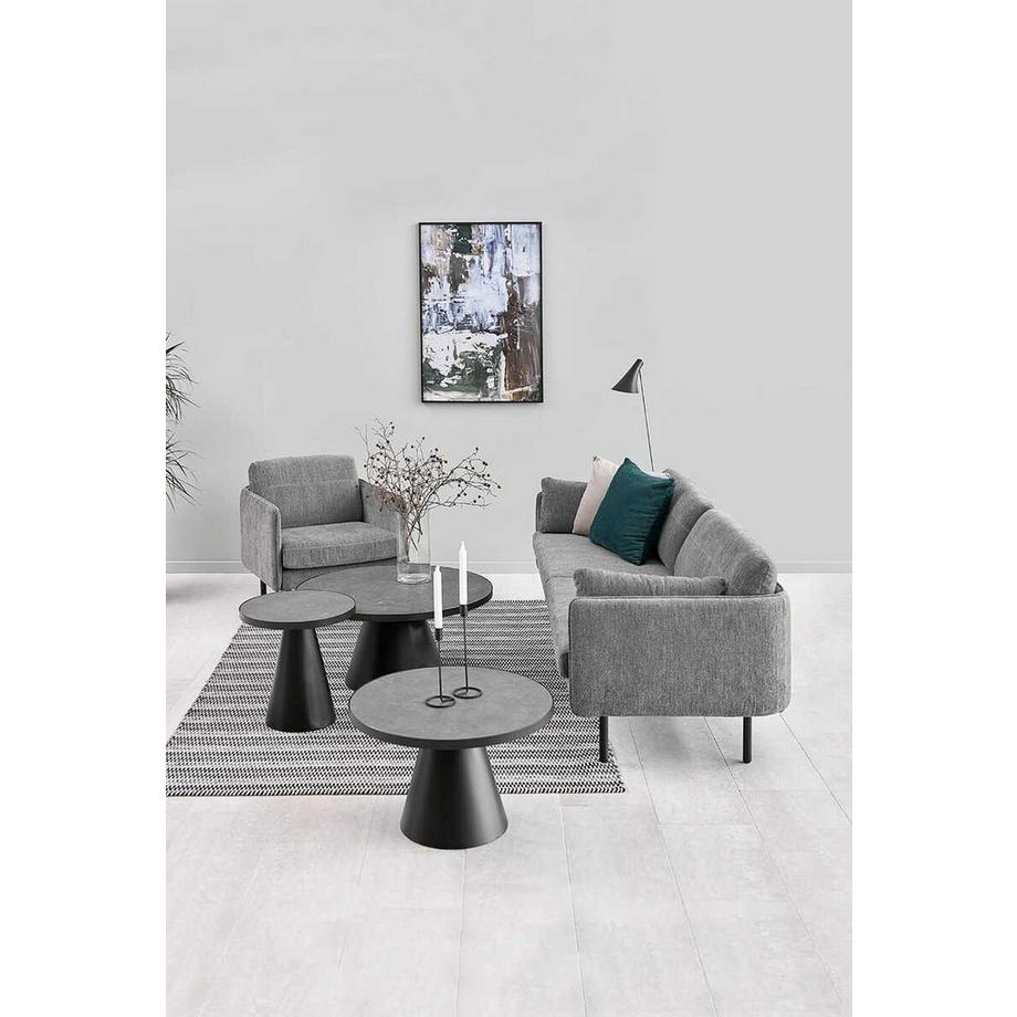 mutoni Couchtisch Eliot Glas Keramik rund 65  