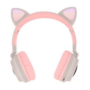 Katzenohren Bluetooth Kopfhörer Beige