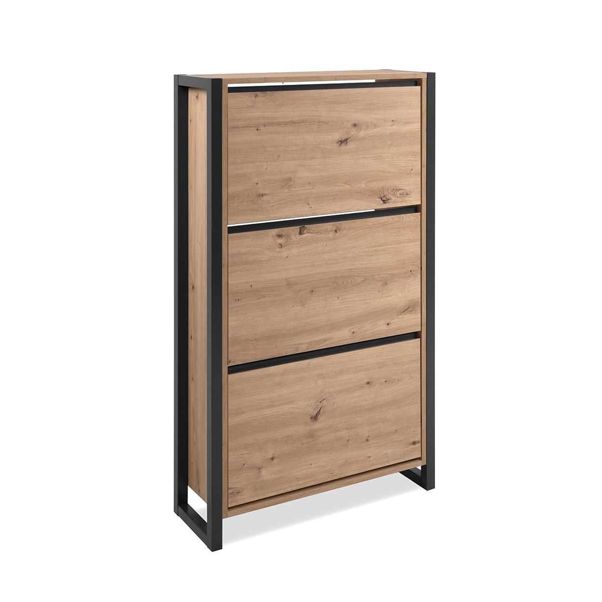 Calicosy Schuhschrank mit 3 Klappen L70 cm - DENVER  