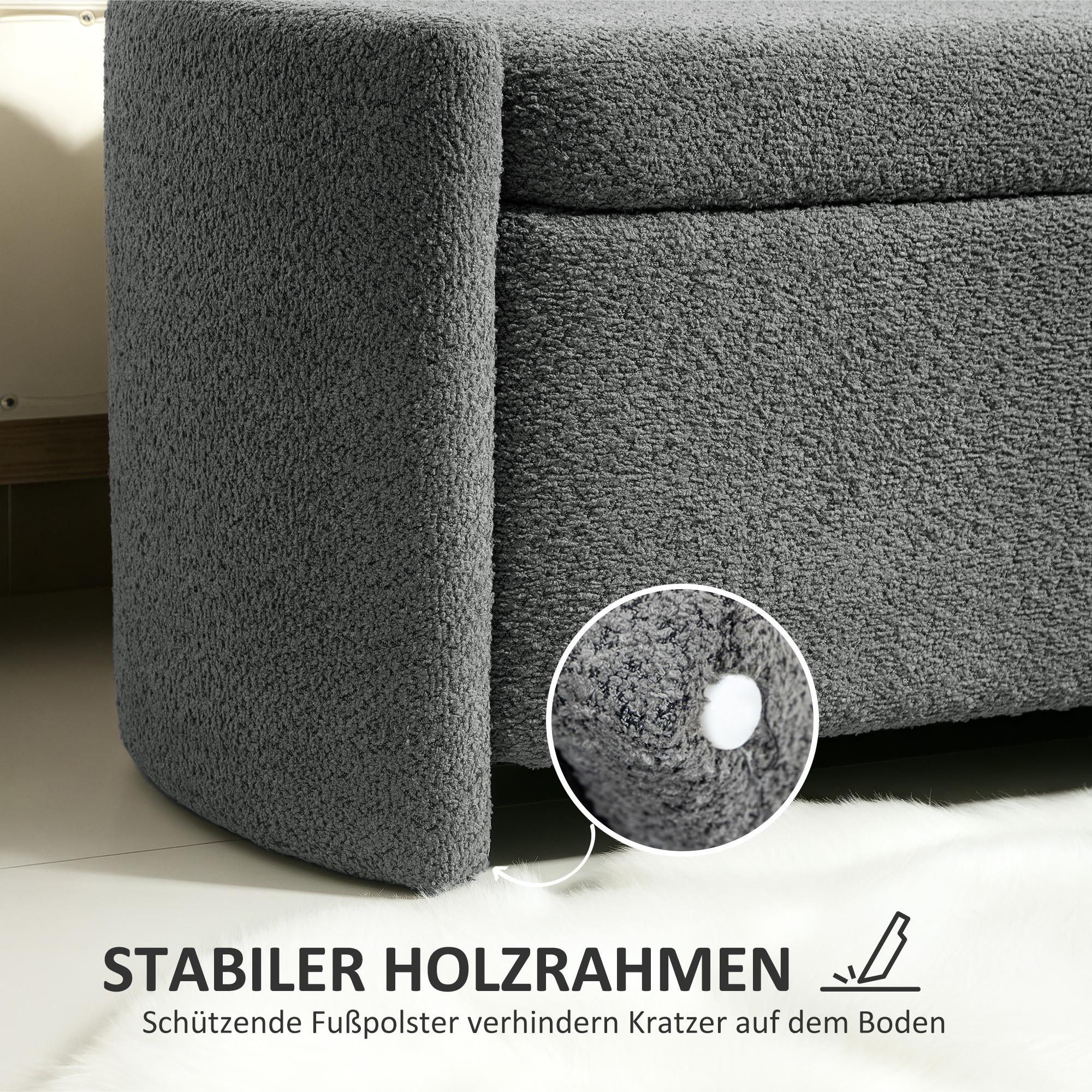 HOMCOM Banc avec espace de rangement  