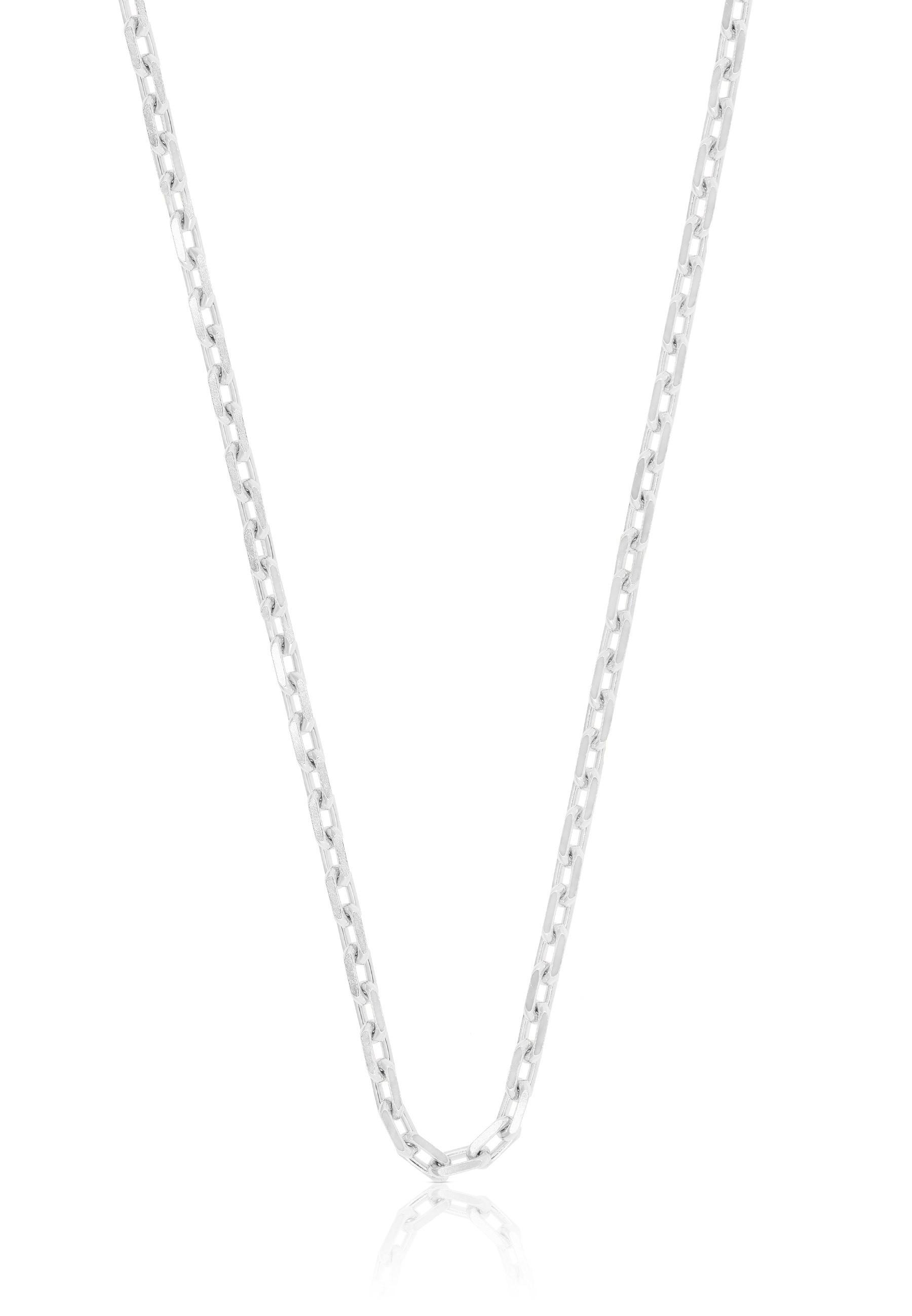 MUAU Schmuck  Collier forçat or blanc 750, 2.9mm, 45cm 