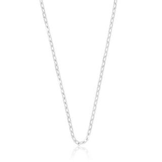 MUAU Schmuck  Collier forçat or blanc 750, 2.9mm, 45cm 