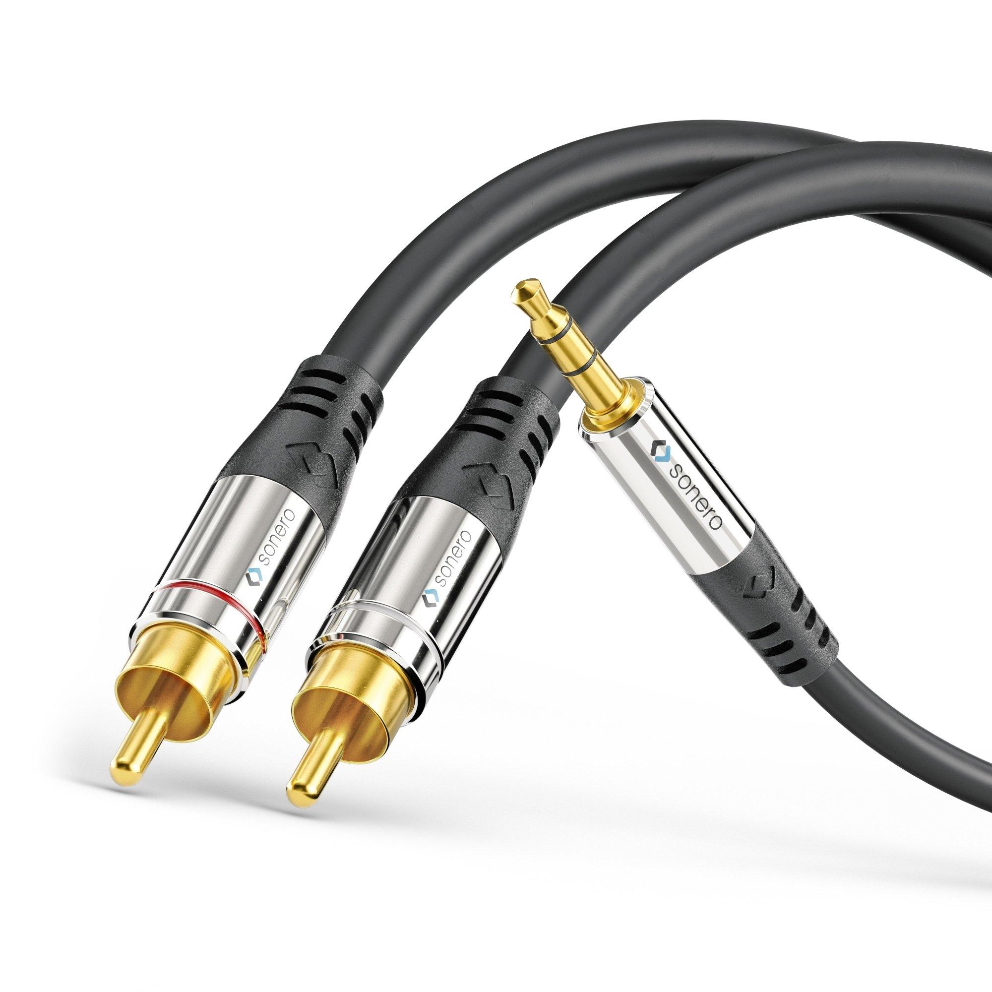 sonero  sonero 2x Cinch auf 3.5mm Audio Kabel 1m 