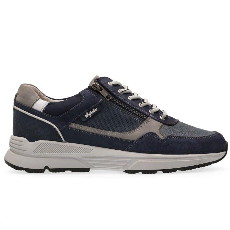 Image of Connery - Leder Sneaker Herren Blau 46