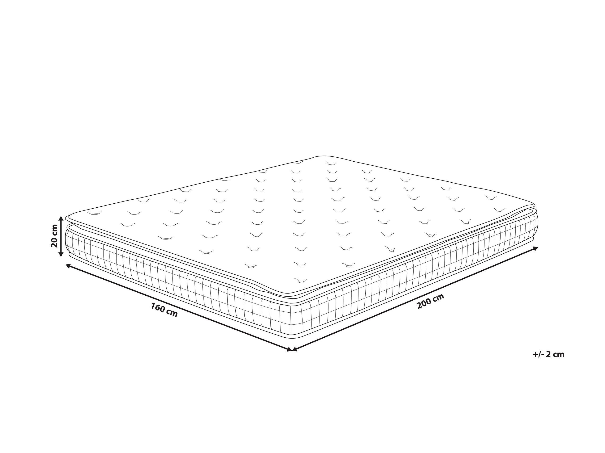 Beliani Matelas à mémoire de forme en Mousse de polyuréthane CHARM - Moyen  