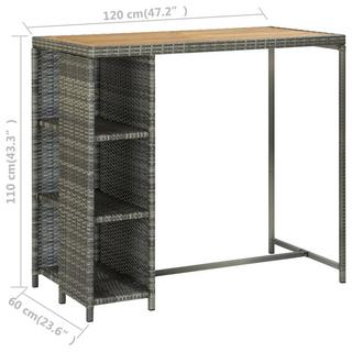 VidaXL Gartenbar-set poly-rattan  